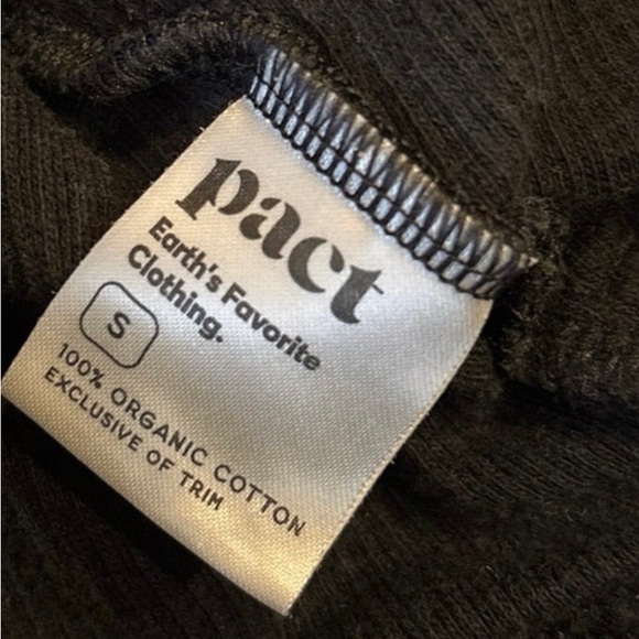 Pact Black Organic Cotton Waffle Knit Sweater. W/ Pockets - Picture 2 of 2